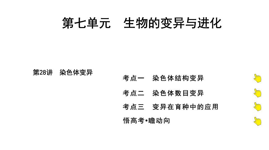 2025屆高考 一輪復(fù)習(xí) 人教版 染色體變異 課件(多選版)第2頁(yè)
