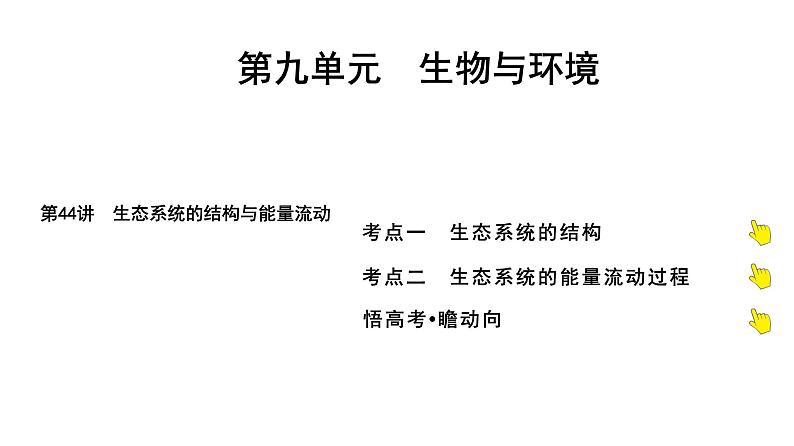 2025届高考 一轮复习 人教版 生态系统的结构与能量流动 课件(多选版)第1页