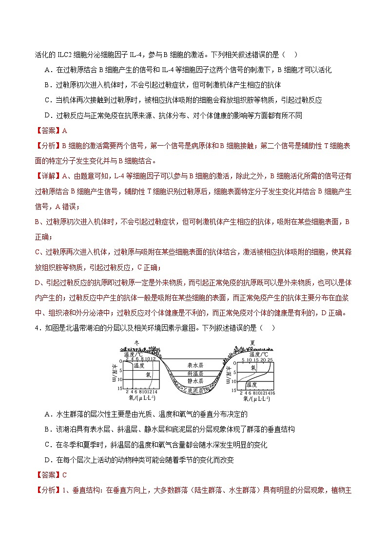 2024年高考生物考前冲刺卷02——全国卷老教材适用(解析版)03