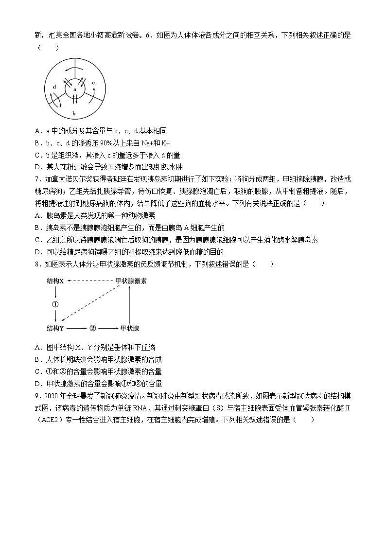 38,重庆市巫山县官渡中学2021-2022学年高二上学期期末考试生物试题第2页