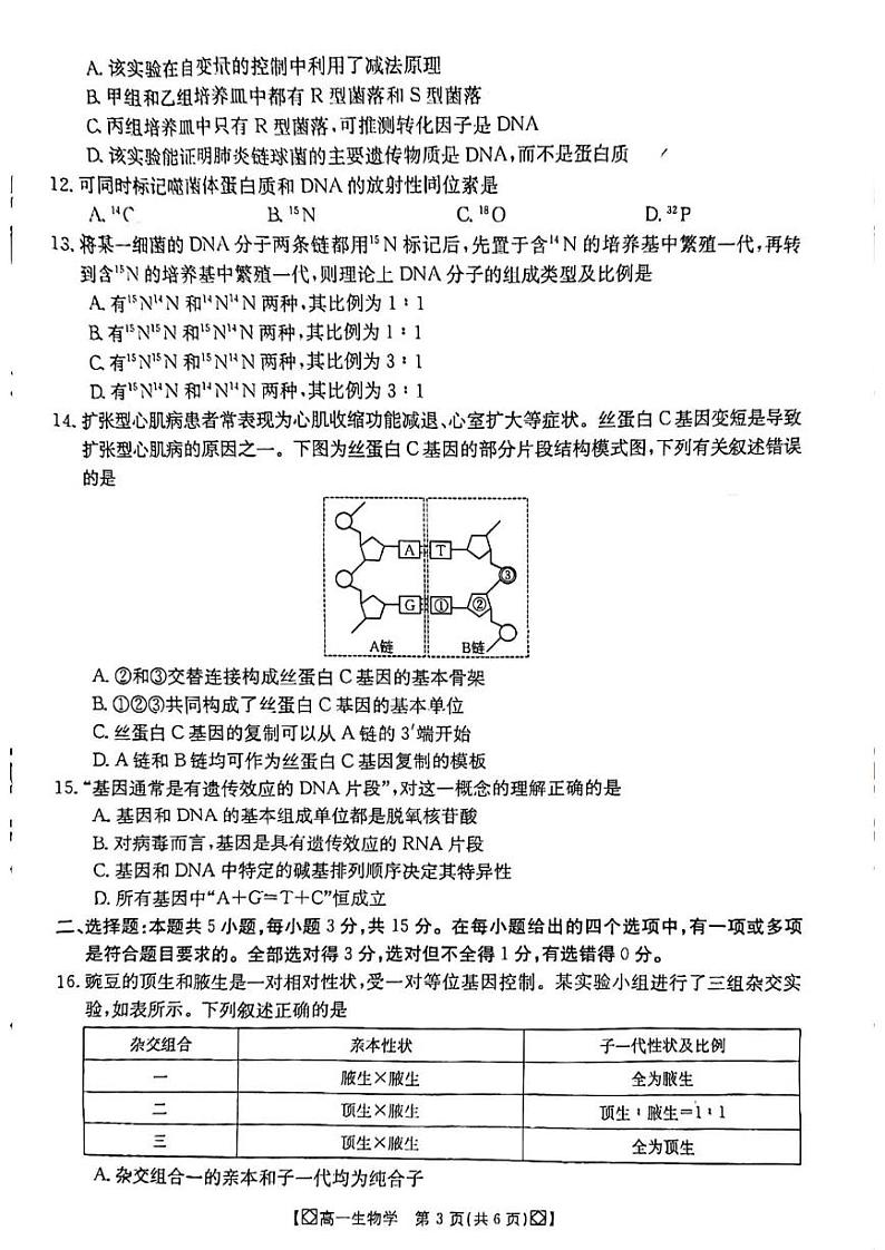 生物-吉林省八校2023-2024学年高一下学期5月期中试题(24-521A)第3页