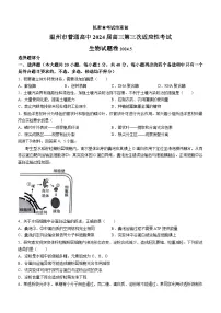 浙江省温州市2024届高三下学期三模生物试卷（Word版附答案）