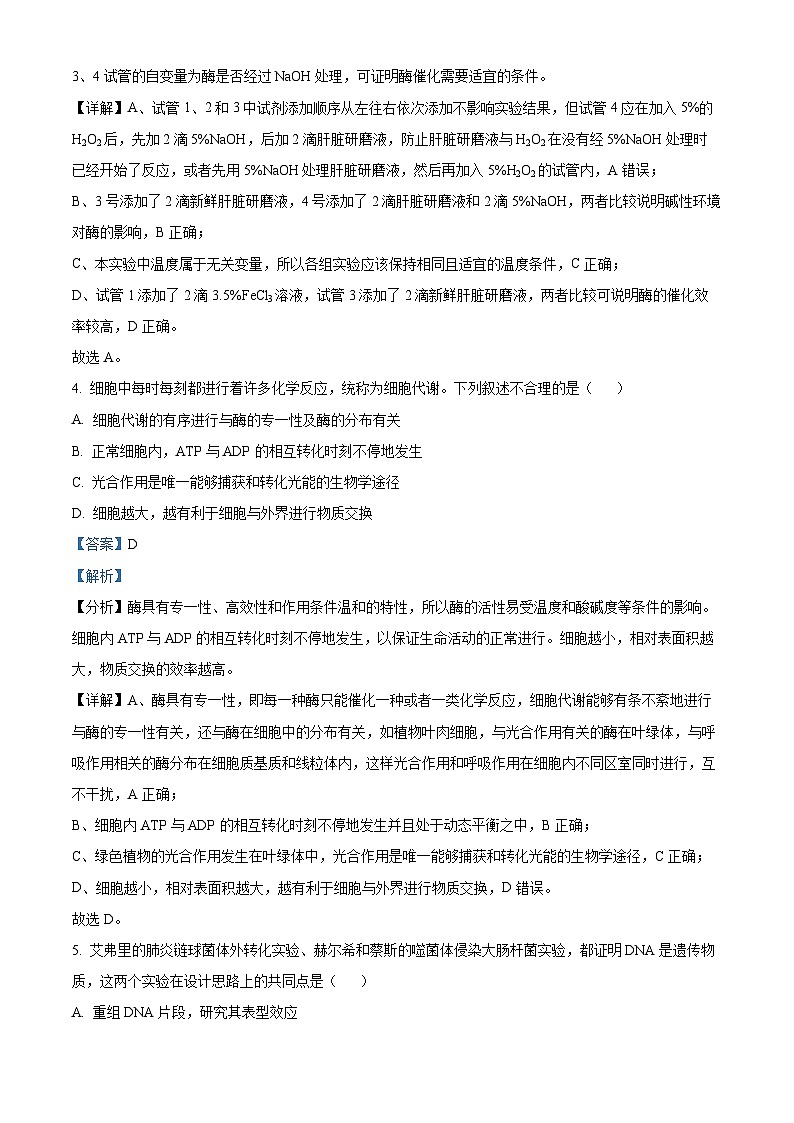 2024届贵州省毕节市高三下学期三模生物试题(解析版)第3页