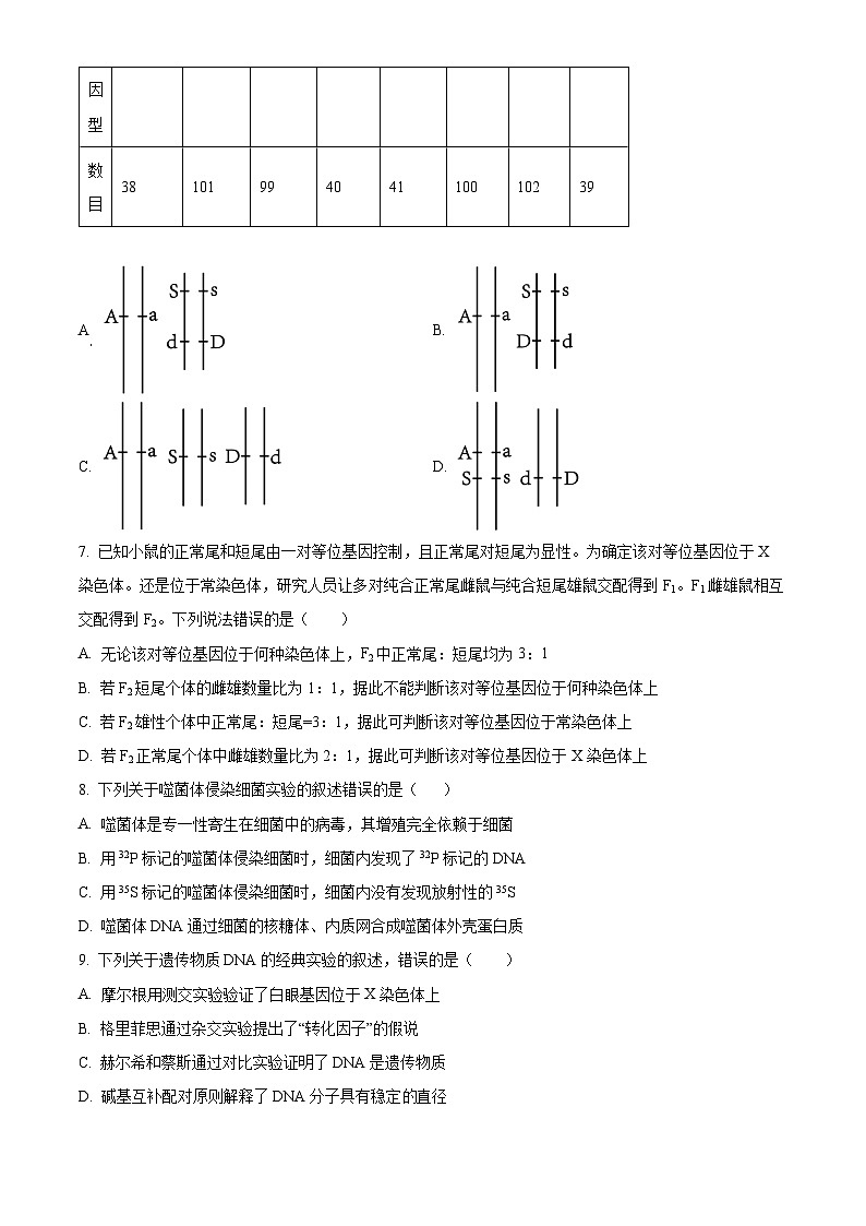 江西省上饶市广丰中学2023-2024学年高一下学期5月月考生物试题(原卷版)第3页