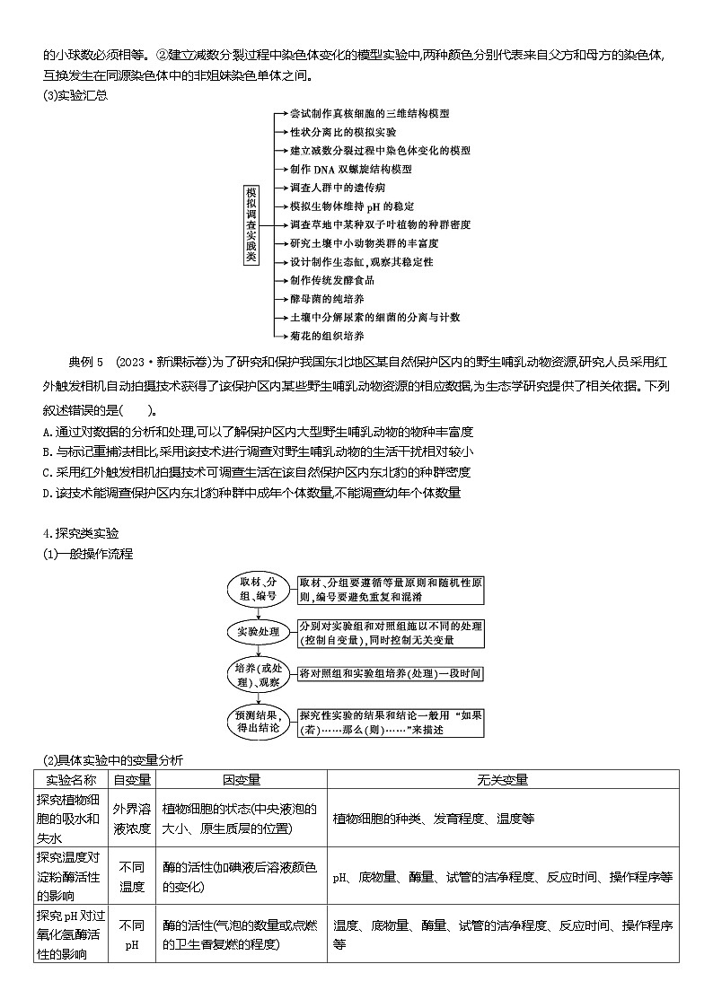 热考题型四 教材经典实验 教案 2024届高考生物三轮冲刺第3页