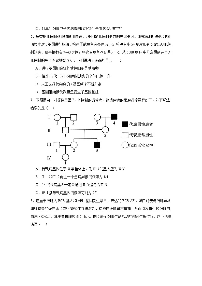 湖南省益阳市安化县第二中学2024届高三下学期三模生物试题(Word版附答案)03