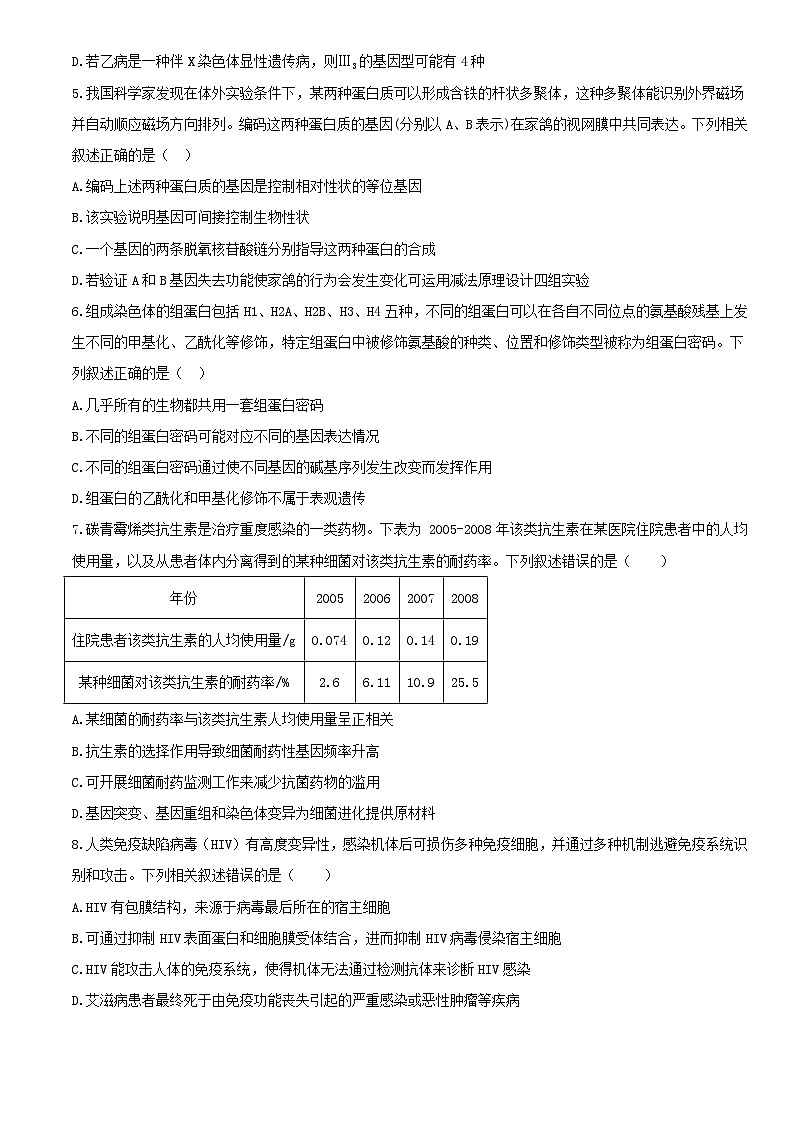 邯郸市2024届高三年级保温试题 - 生物第2页