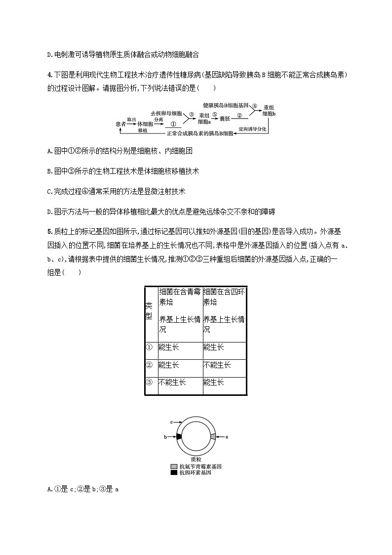 高考生物一轮复习专项练习单元质检卷十生物技术与工程含答案第2页