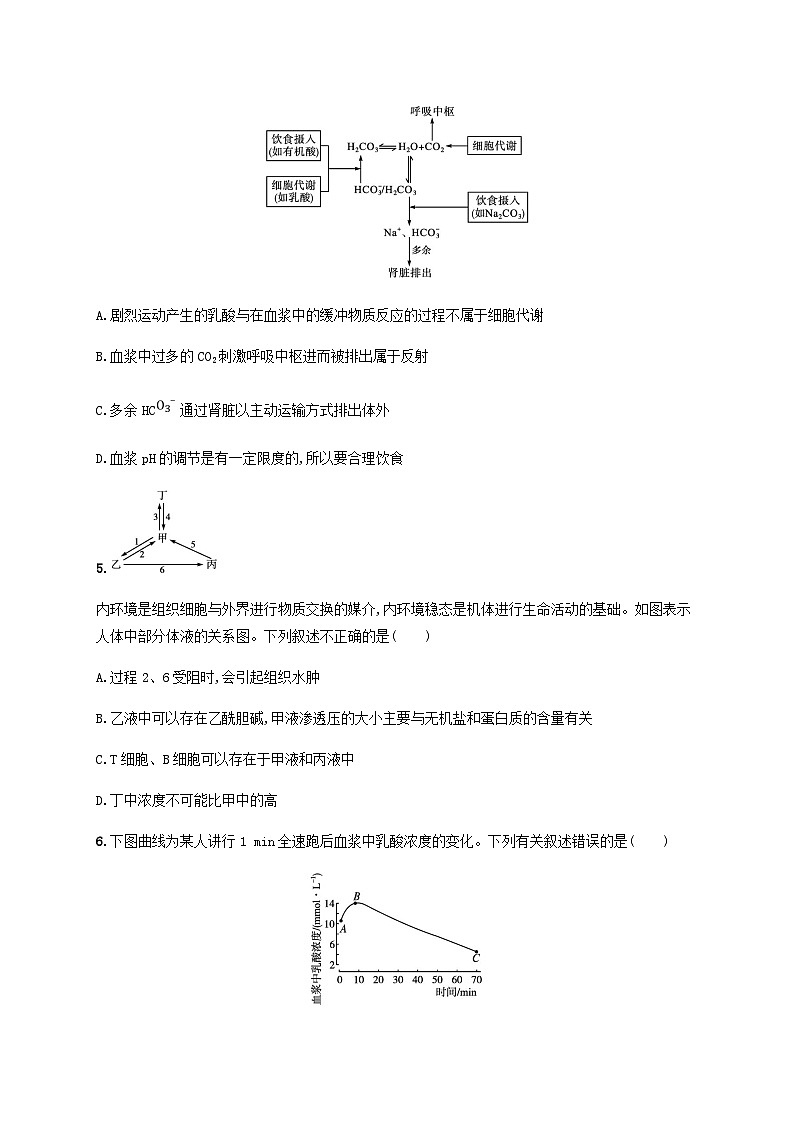 高考生物一轮复习专项练习课时规范练26人体的内环境与稳态含答案第2页