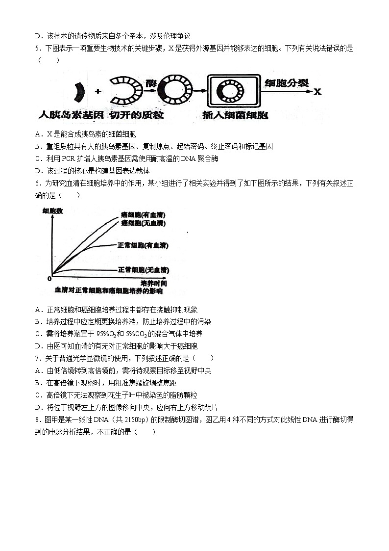 辽宁省朝阳市建平县实验中学2023-2024学年高二下学期5月期中生物试题(无答案)02