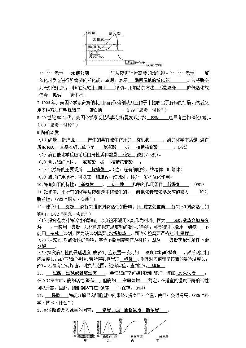 第5章细胞的能量供应和利用必备知识点(教师版)第2页