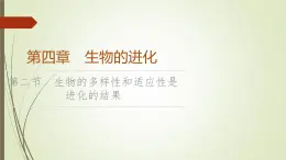 2023-2024学年 必修2 苏教版 第二节生物的多样性和适应性是进化的结果  课件