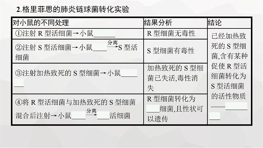 新教材高考生物一輪復(fù)習(xí)第6單元基因的本質(zhì)與表達(dá)第1講DNA是主要的遺傳物質(zhì)課件第7頁