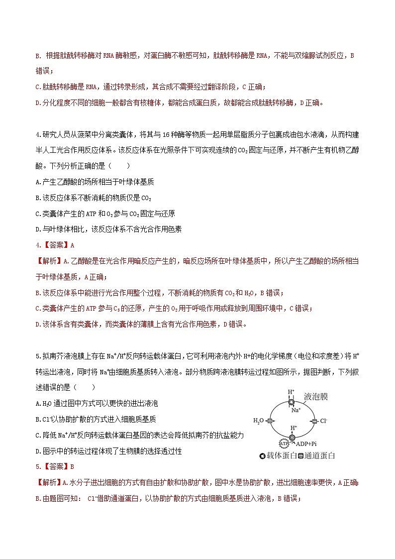 模擬卷03(解析版)-【贏在高考·模擬8卷】備戰(zhàn)2024年高考生物模擬卷(廣東專用)第3頁