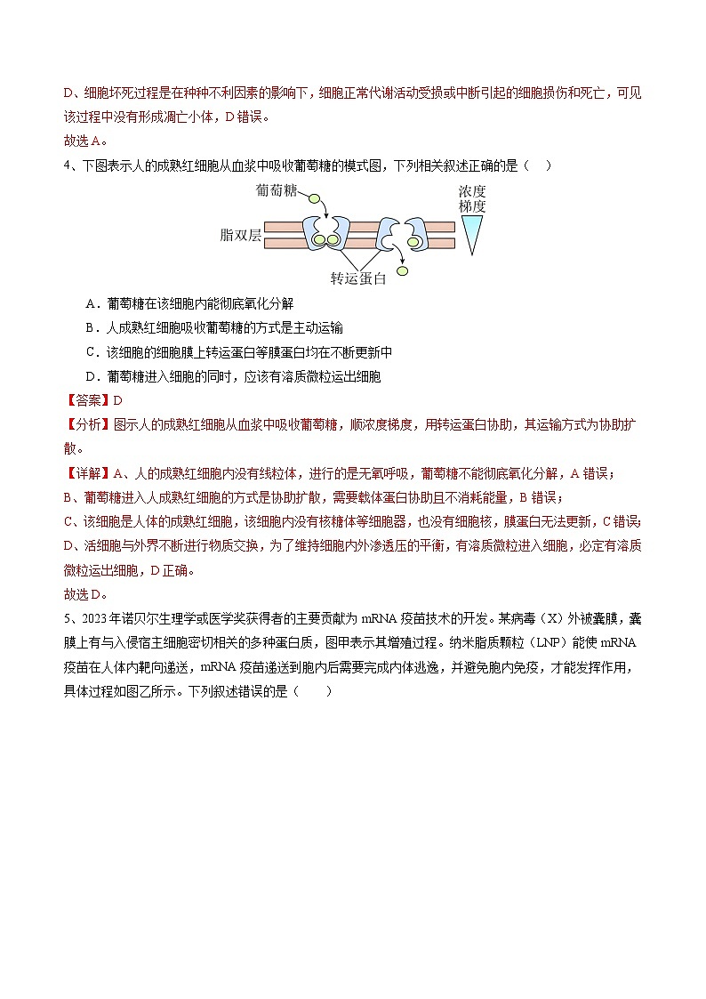 卷02-備戰(zhàn)2024年高考生物仿真演練模擬預(yù)測卷（湖北卷）（解析版）第3頁