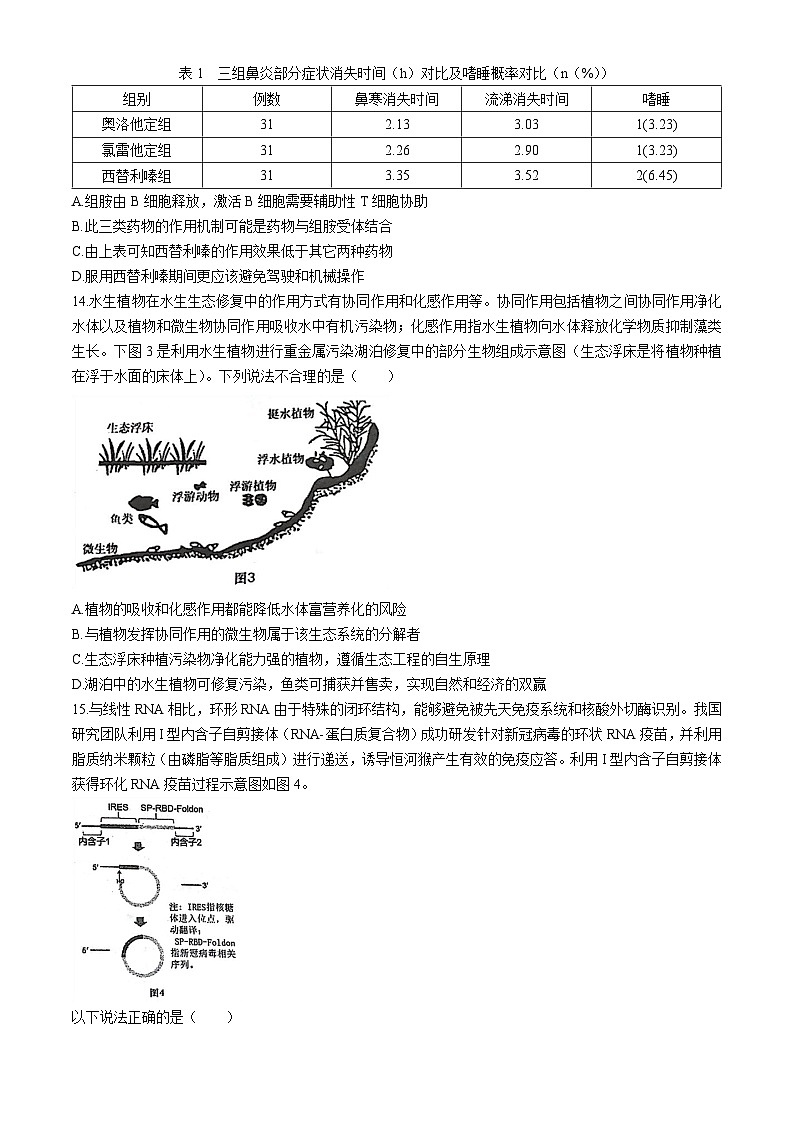 广东省珠海市香洲区第二中学2023-2024学年高三下学期三模生物试题 (无答案)03