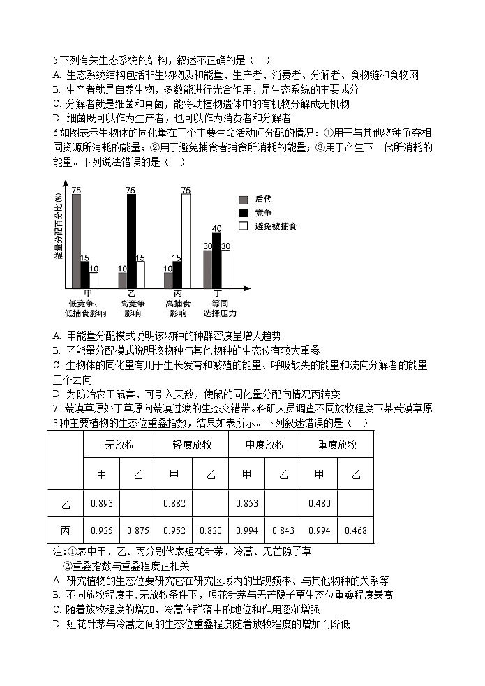 福建省福州市六校联考2023-2024学年高二下学期期中联考生物试题第2页