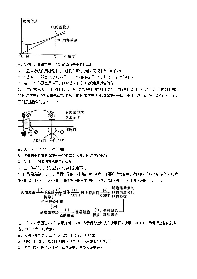 2024长沙师大附中高三下学期三模生物试题含解析02