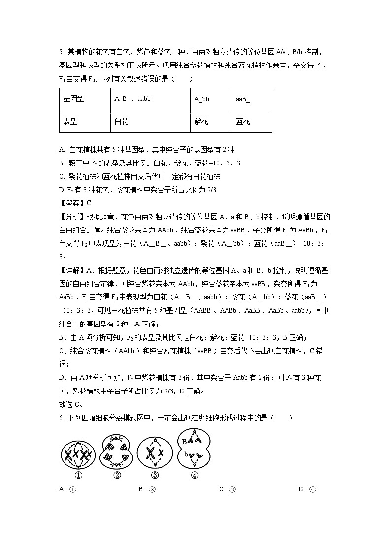生物:辽宁省部分高中2023-2024学年高一下学期4月大联考试题(解析版)第3页