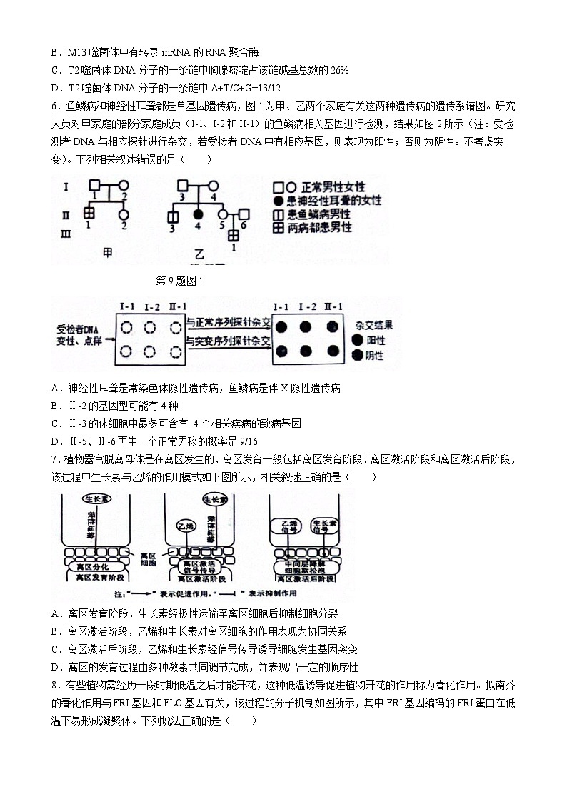 2024六安一中高三下学期质量检测(三)生物含解析02