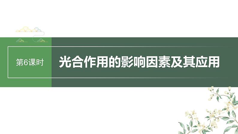 最新高考生物一轮复习课件(新人教版) 第3单元 第6课时 光合作用的影响因素及其应用第3页