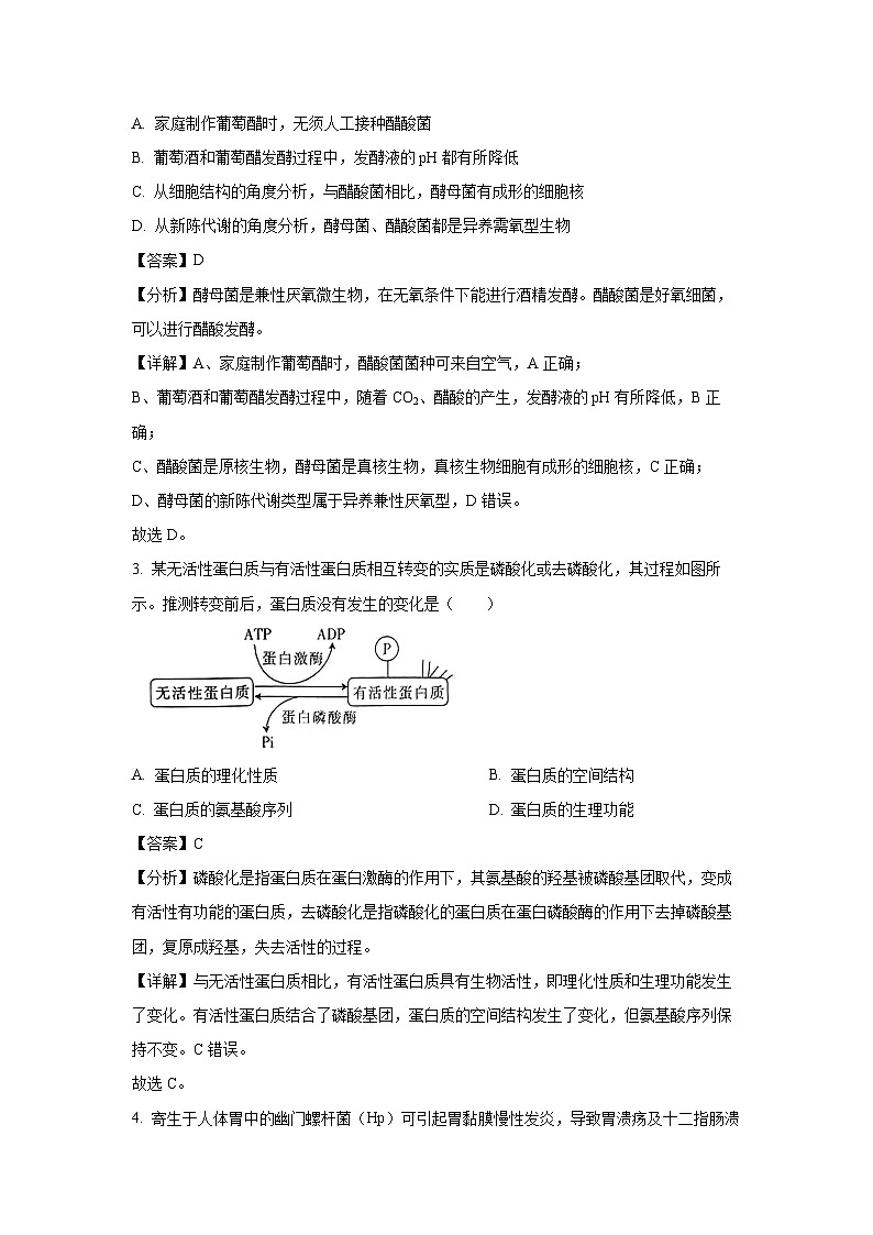 生物:贵州省部分学校2024届高三下学期联考试卷(解析版)02