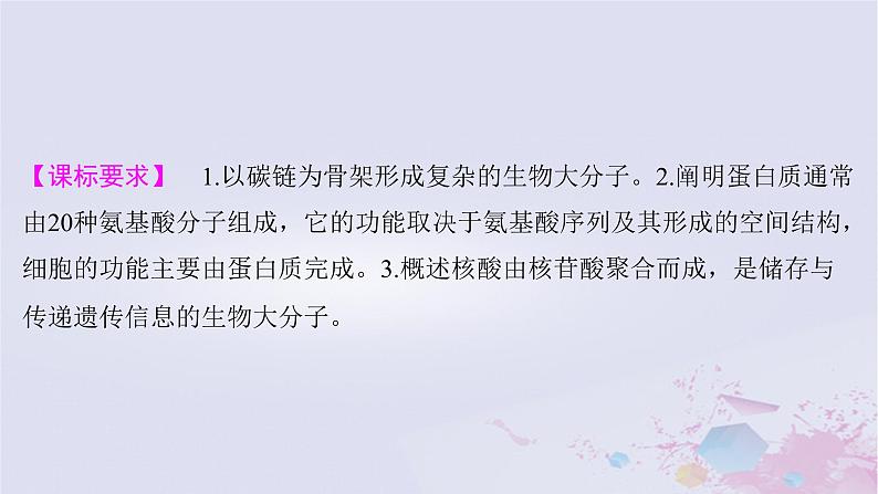 2025届高考生物一轮总复习必修1第一单元细胞及其分子组成第3讲蛋白质和核酸课件第2页