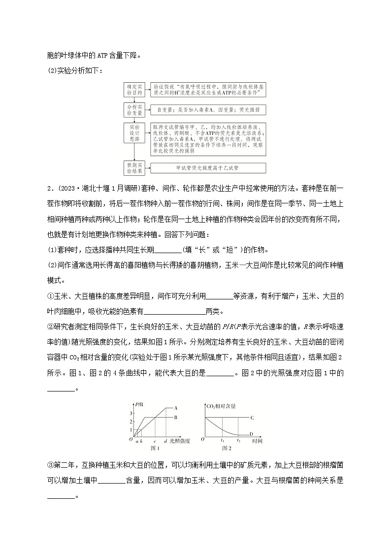 新教材2024届高考生物考前冲刺刷题第3部分专项提升练专项3非选择题必须夯实的5大命题点-1.细胞代谢第2页