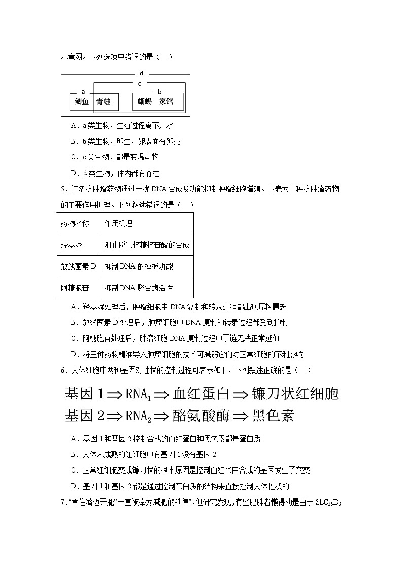 2023-2024学年云南省曲靖市部分学校高一(下)6月联考生物试题第2页