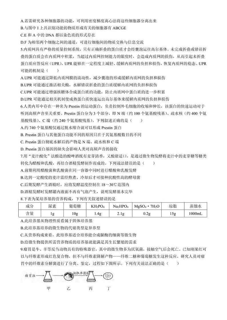 辽宁省(点石联考)2025届新高三下6月阶段考试生物试卷及答案02