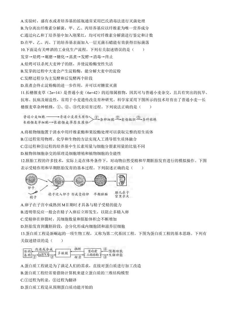 辽宁省(点石联考)2025届新高三下6月阶段考试生物试卷及答案03