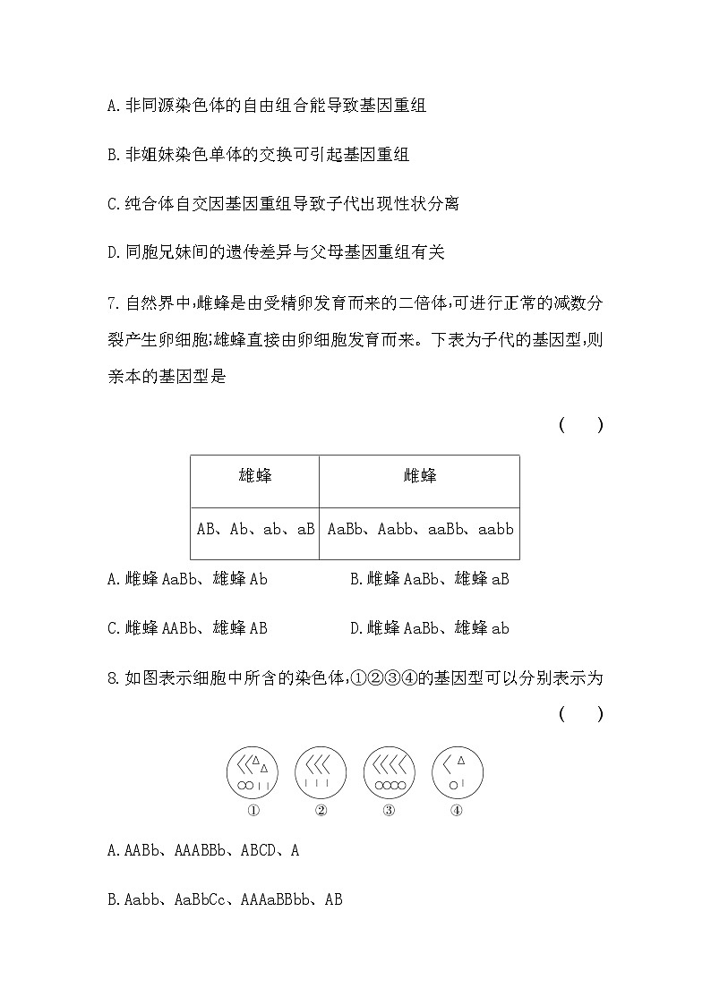 浙科版高中生物必修2第四章生物的变异测试含答案03