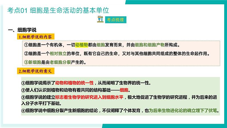 专题三 细胞的结构与功能(期末考点串讲)-2023-2024学年高二生物下学期期末考点大串讲(人教版2019)课件PPT第6页
