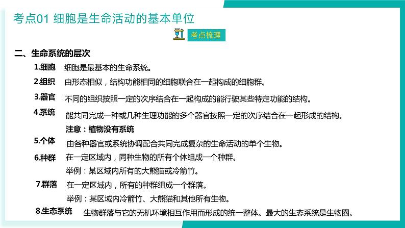 专题三 细胞的结构与功能(期末考点串讲)-2023-2024学年高二生物下学期期末考点大串讲(人教版2019)课件PPT第7页
