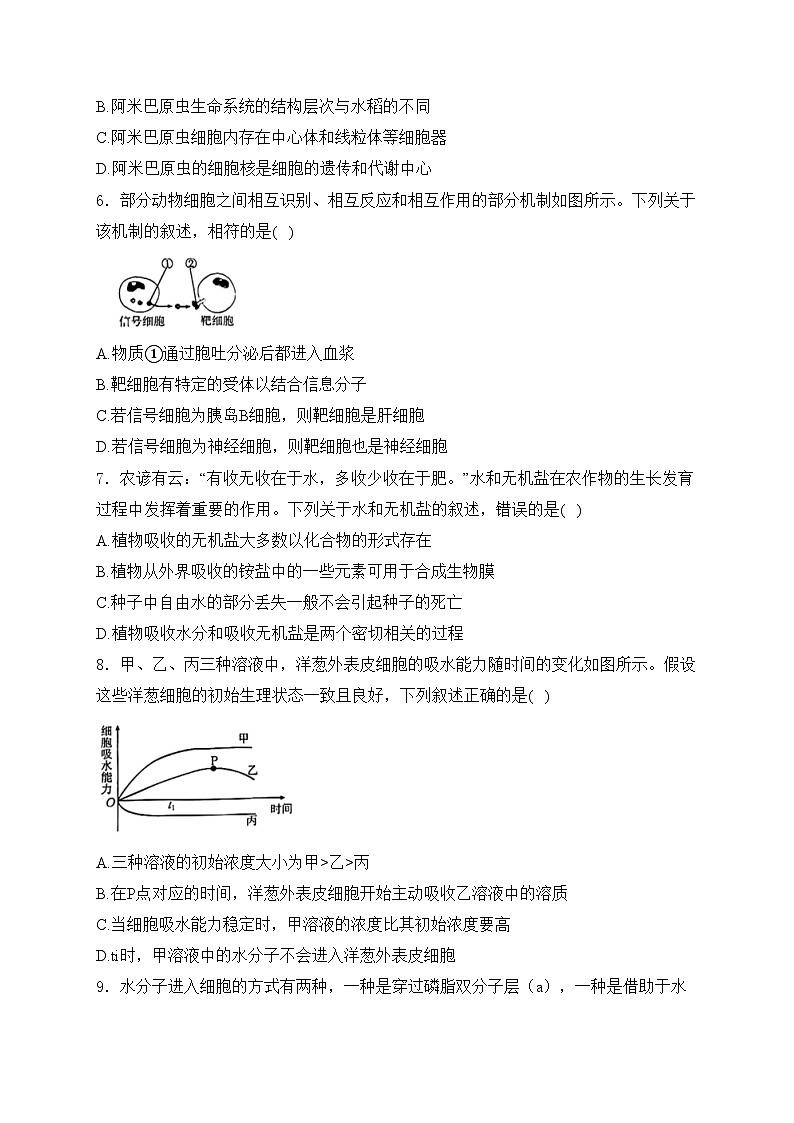 贵州省黔南州2024届高三上学期9月月考生物试卷(含答案)第2页