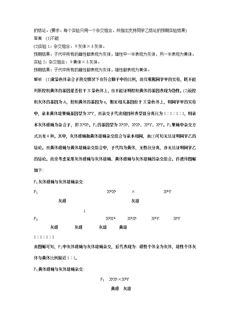 第五单元 专题突破8 基因在性染色体上的位置判断(教师版)第2页