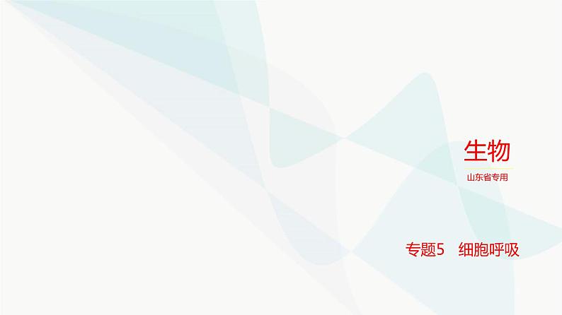高考生物(山东专用)复习专题5细胞呼吸教学课件第1页