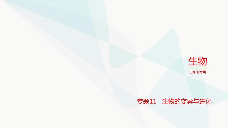 高考生物(山东专用)复习专题11生物的变异与进化教学课件第1页