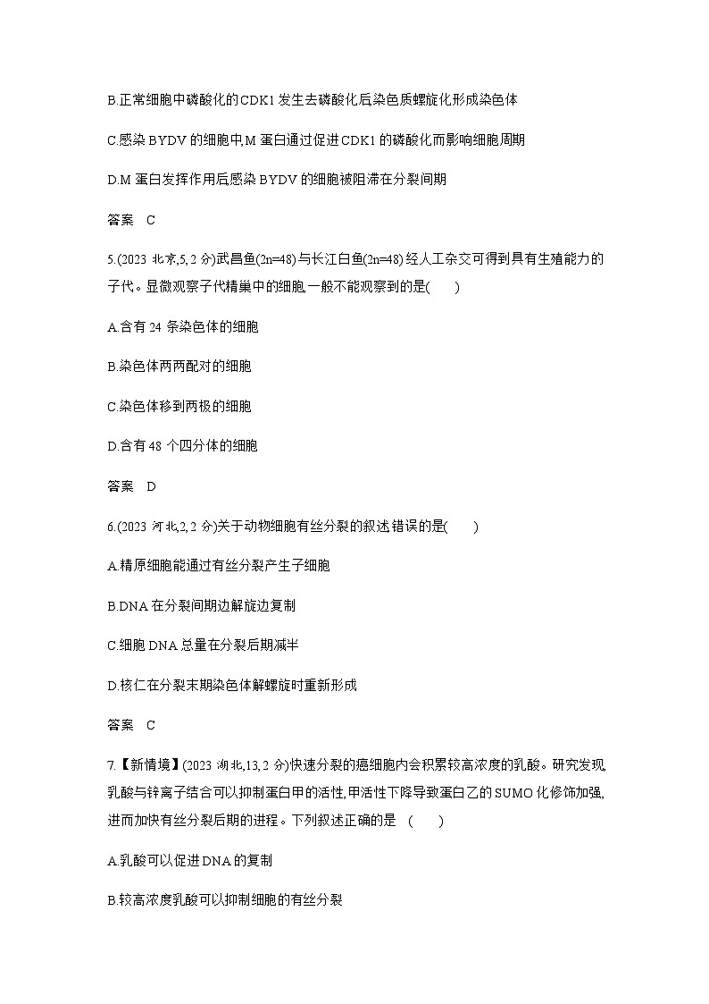 高考生物(山东专用)复习专题7细胞的生命历程练习含答案第3页