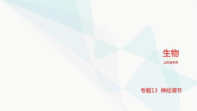高考生物(山东专用)复习专题13神经调节练习课件01