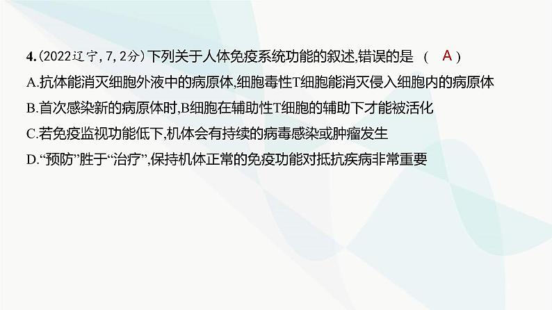 高考生物(山东专用)复习专题15免疫调节练习课件第5页