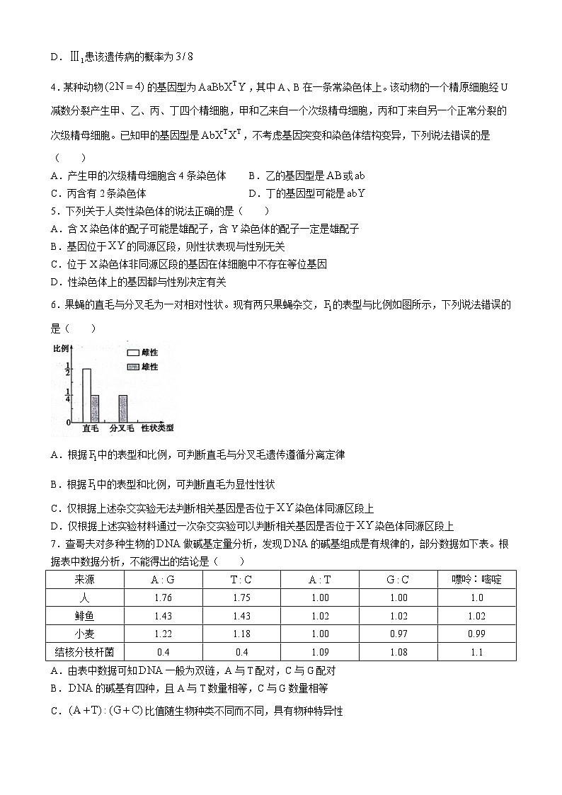 山东省滨州市2023-2024学年高一下学期期末考试生物试题第2页