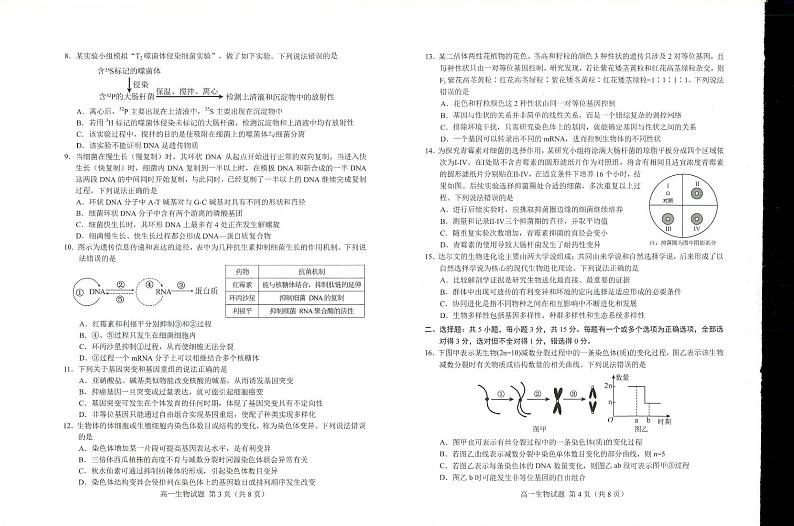 山东省菏泽市2023-2024学年高一下学期7月期末生物试题第2页