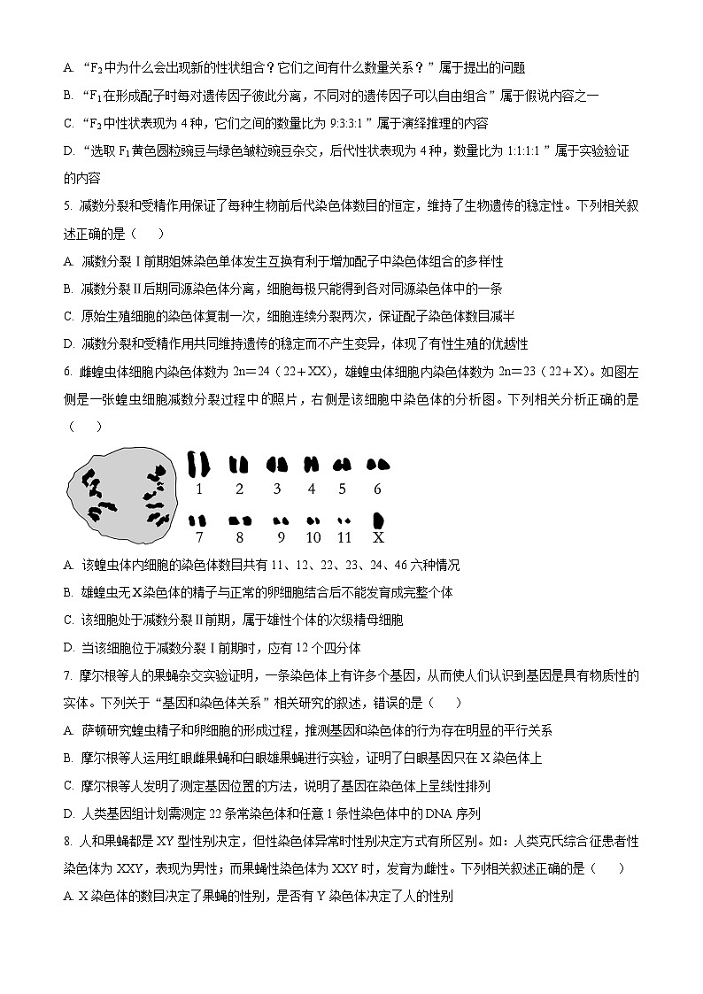 湖北省部分省级示范高中2023-2024学年高一下学期期末测试生物试卷无答案第2页
