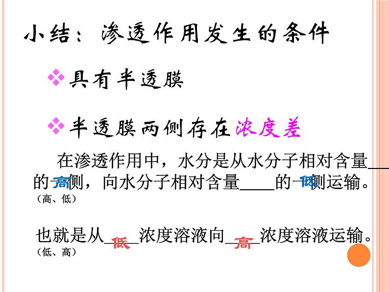 新人教版 高一 生物必修一 第四章 第一节 被动运输 课件ppt第7页