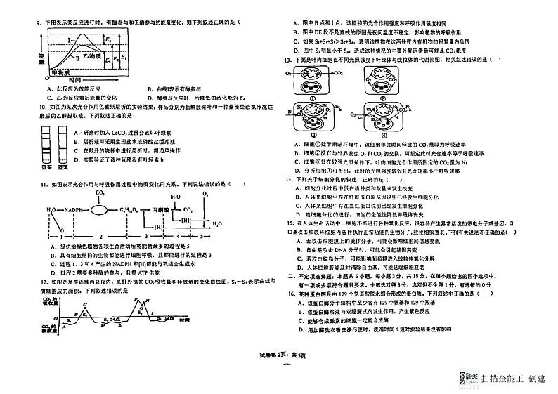 吉林省吉林市松花江中学2023-2024学年高二下学期7月期末生物试题第2页