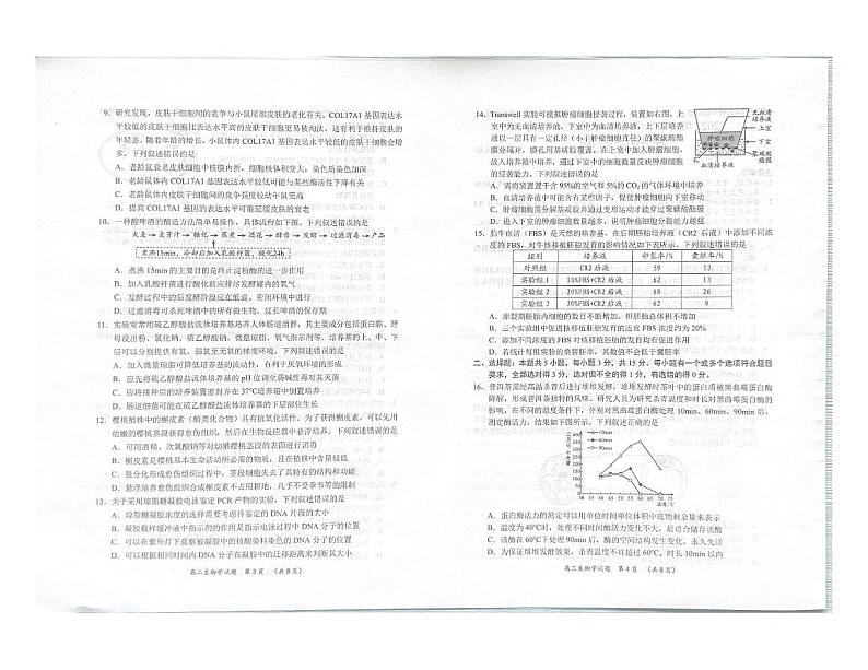 山东省日照市2023-2024学年高二下学期期末考试生物试题第2页