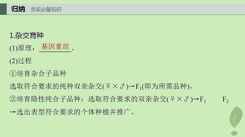 2024届高考生物一轮复习第七单元生物的变异和进化第3课时生物变异在育种上的应用课件(苏教版)第3页