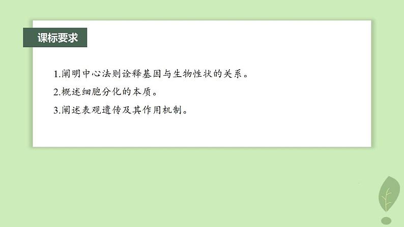 2024届高考生物一轮复习第六单元遗传的分子基础第5课时中心法则细胞分化的本质与表观遗传课件(苏教版)第2页