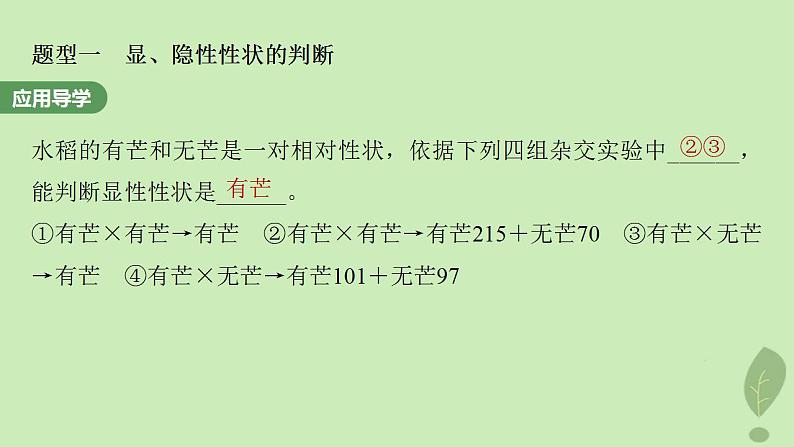 2024届高考生物一轮复习第五单元基因的传递规律第2课时分离定律重点题型突破课件(苏教版)03